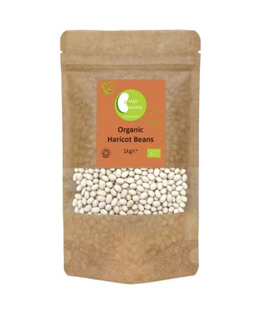 Organic Haricot Beans - Certified Organic - by Busy Beans Organic (1kg)