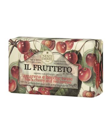 NESTI DANTE Il Frutteto Black Cherry & Red Berries Soap 250g - Luxurious Italian Artisanal Soap for All Skin Types - Shop Internationally - Buy Online on SooperMarket.com