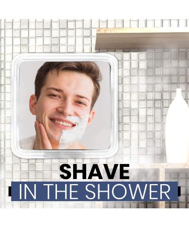 Fogless 3X Magnifying Shower Mirror with Suction Cup, Shatterproof Surface and 360 Swivel - 6.3 x 6.3 - Buy Online on SooperMarket.com