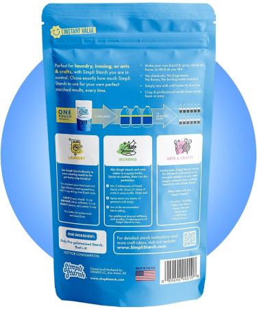 Simpli Starch 16oz Pouch - Liquid Starch Concentrate for Laundry, Ironing, Crafts & More - Buy Online on SooperMarket.com