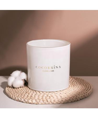 Cocorr na Clean Linen Candle - 110-Hour Burn 3 Wicks Natural Soy - Perfect Christmas Gift (1300g) - Buy Online on SooperMarket.com
