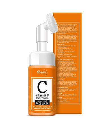 StBotanica Vitamin C Brightening Foaming Face Wash 120ml - With Turmeric & Saffron | Sulphate & Paraben Free | International Shipping - Buy Online on SooperMarket.com