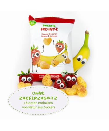 FRECHE FREUNDE Organic Puffed Corn with Banana & Strawberry | Vegan Gluten-Free 30g (Pack of 9) - Shop Internationally - Buy Online on SooperMarket.com