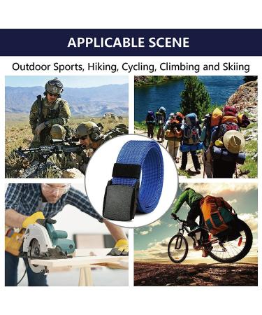 LionVII Men's Adjustable Breathable Belt with Plastic Buckle - Blue, Trim-to-Fit, 27-46 - Buy Online on SooperMarket.com