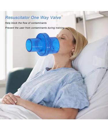 20pcs CPR Filtering Mask Accessory Professional Cardiopulmonary Resuscitation Face Shield Replacement One Way Valve Mouthpower to Breathe Resuscitator (Blue) - Buy Online on SooperMarket.com