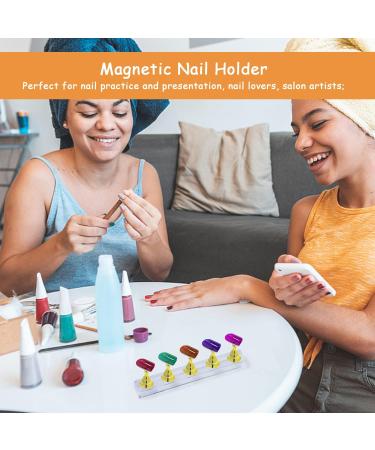 10pcs Acrylic Nail Art Display Stand with 3 Bases Nail Art Holder Base Crystal Nail Art Stand Magnetic for Nail Art Skills Practice Stand DIY Nail Art Nail Art Tools Art Salon Gold - Buy Online on SooperMarket.com