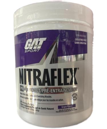 GAT-Sports Nitraflex Pre-Workout Powder | Increases Nitric Oxide Production Boosts Strength Energy Focus & Exercise Performance | 30 Servings (Grape) - Buy Online on SooperMarket.com