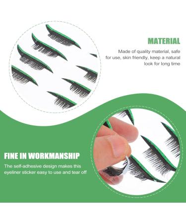 Gogogmee 4 pairs Tool Eyelid Decal Make Face Waterproof Up Eye Self-adhesive Reusable Girls Natural Women 4x1.5cm Green - Buy Online on SooperMarket.com