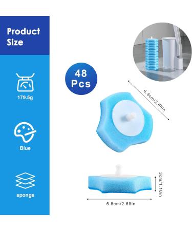 Yheonver Disposable Toilet Cleaning System Disposable Toilet Flushable Refill Brush Flushable Refills - 48 Refills - Buy Online on SooperMarket.com