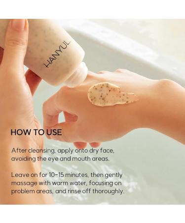 Hanyul Chestnut Shell Hydrating Pore Mask | Wash Off Mask for Dry Skin | Gentle Exfoliation & Pore Care | Hypoallergenic | 3.39 fl.oz | International Shipping - Buy Online on SooperMarket.com