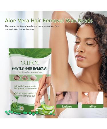 Pain-Free Pearl Wax for Hair Removal | Aloe Vera Hard Wax Pearls for Sensitive Skin Perfect for Bikini Legs Arms & More - Buy Online on SooperMarket.com
