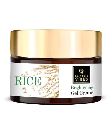 Good Vibes Rice Brightening Gel Creme - Hydrating Lightweight Face Moisturizer (50g/1.76oz) - Buy Online on SooperMarket.com