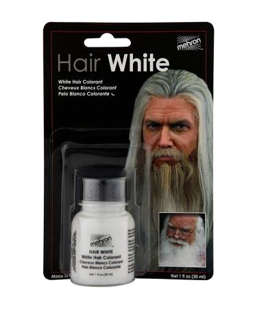 Mehron Makeup Hair White with Brush (1 oz) - Professional Grade Formula - Buy Online on SooperMarket.com
