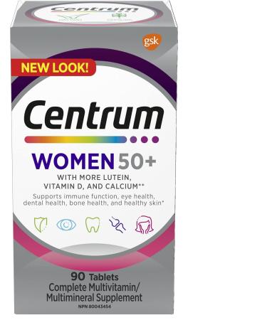 Centrum Adult Select Essentials Multivitamins for Men & Women 50 Plus & Women 50 Plus Multivitamins/Minerals Supplement for Women 50+ 90 Tablets (Packaging May Vary) - Buy Online on SooperMarket.com