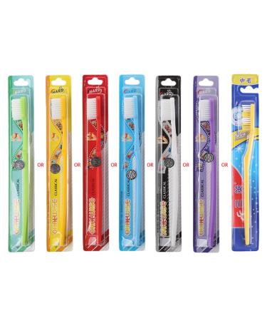 1pc Super Hard Bristle Toothbrush For Men Remove Smoke Stains Color Random Hard Toothbrush Bristle