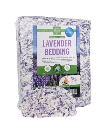 Small Pet Select- White Paper Bedding with Real Natural Lavender. Rabbits, Guinea Pigs, and Other Small Animals