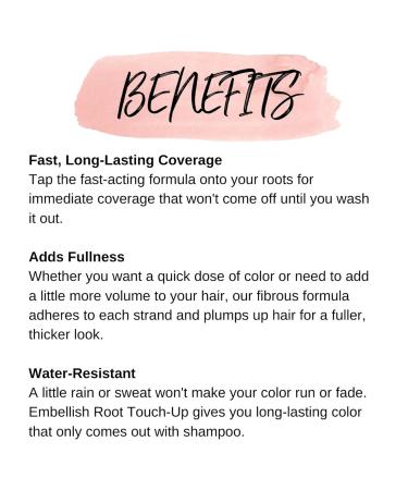 Calista Embellish Root Touch-Up Dark Brown | Temporary Grey Cover & Root Concealer - 0.35 oz | International Shipping Available - Buy Online on SooperMarket.com