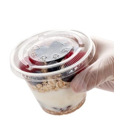 GOLDEN APPLE Cup series, 9oz Clear Plastic cups with Flat lids no hole 30sets Flat lids N hole 9oz clear