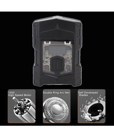 Pocket Beard Trimmer for Men - Cordless Rechargeable Hair & Facial Trimmer with LED Display - Perfect Gift for Home & Travel (Black - Buy Online on SooperMarket.com