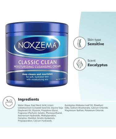 Noxzema Moisturizing Cleansing Cream 12oz (Pack of 6) - Gentle Facial Cleanser - Buy Online on SooperMarket.com