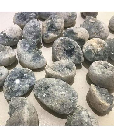 1PC Random Natural Raw Blue Celestite Quartz Crystal Cluster Stones Specimen Home Decoration Crafts Ornament Druzy Geode FZUGEDRLI (Size : 1pc Random 20 50g) - Buy Online on SooperMarket.com