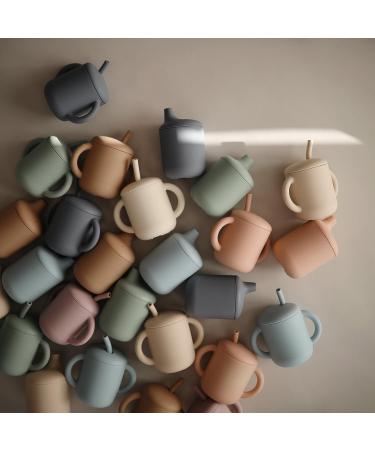 Mushie 100% Silicone Baby Sippy Cup | 6 Months+ | Shifting Sand Color - Buy Online on SooperMarket.com