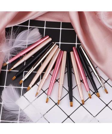 Travel Retractable Lip Brush Applicators Flat For Lipstick Gloss Creams Portable With Cap Professional Makeup Brush Tool Lipstick Brush Applicator Wands With Cap Retractable For Makeup Disposable - Buy Online on SooperMarket.com