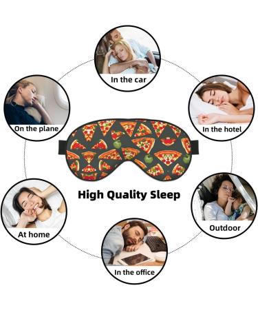 SSIMOO Pizza Pattern Eye Mask - Soft Breathable Sleep Mask for Women | Perfect for Travel & Relaxation - Buy Online on SooperMarket.com