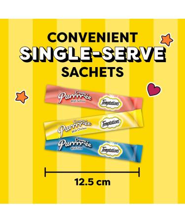 Temptations Creamy Puree Adult Lickable Cat Treats with Chicken & Salmon Variety Pack 16 pouches 192g Chicken & Salmon 192 g (Pack of 1) - Buy Online on SooperMarket.com