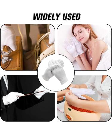QOCO 3 Pairs White Gloves Cotton Moisturising Gloves for Eczema Dry Hands Breathable Machine Washable Cloth Gloves for Men Women Bedtime Sleep Overnight Hand Cream Lotion Protection Gloves - Buy Online on SooperMarket.com
