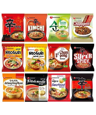 Nongshim Shin Ramyun Spicy Korean Ramen Noodle Case of 20 | Self Customised Flavours