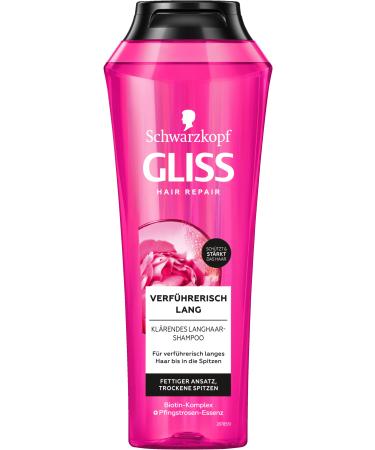 Gliss shampoo seductively long (250 ml) hair shampoo repaired damaged hair lengths care shampoo maintains dry tips & freed from greasy approach flowery 250 ml (1 Pack)