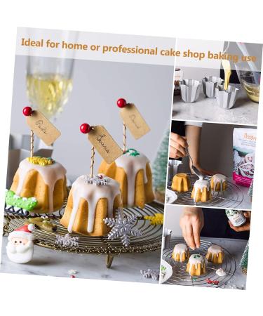ABOOFAN 2pcs Octagonal Cake Mold Cupcake Molds DIY Cake Mold Fondant Mould Tray 3D Pie Pastry Aluminum Alloy - Buy Online on SooperMarket.com