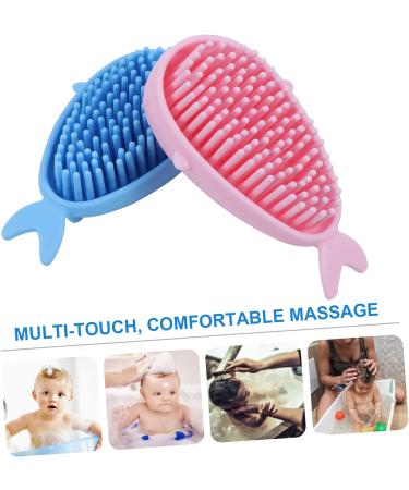 Silicone Scrubber Shower Brush Set for Kids and Adults - Gentle Scalp and Body Cleansing Tool for Babies, Infants, and Hairdressing - Perfect Gift for Newborns - KOMBIUDA - Buy Online on SooperMarket.com