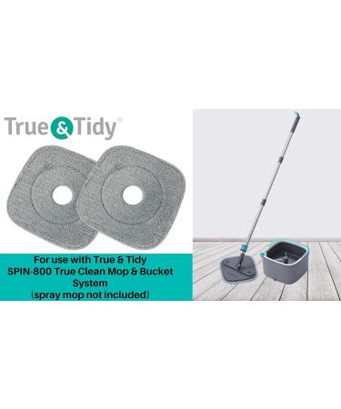 True & Tidy Extra Thick Microfiber Mop Pad Refill for SPIN-800 - 9x9 inches, Machine Washable (8-Pack) - Buy Online on SooperMarket.com