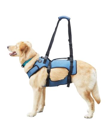 COODEO Dog lifting harnesses support and recreation loops pet rehabilitation lifting nerves adjustable breathable straps for old disabled XXL blue