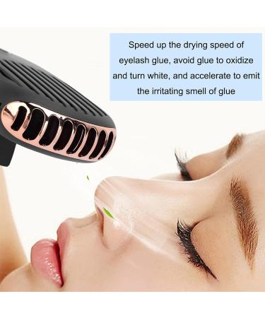 FILFEEL Eyelash Fan for Lash Extensions | Portable Bladeless USB Fan | Rechargeable Glue Dryer & Cooling Fan (Black - Buy Online on SooperMarket.com