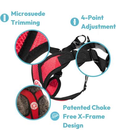 Gooby Choke Free Comfort X Step-In Dog Harness - Large Red (17-21) - Buy Online on SooperMarket.com