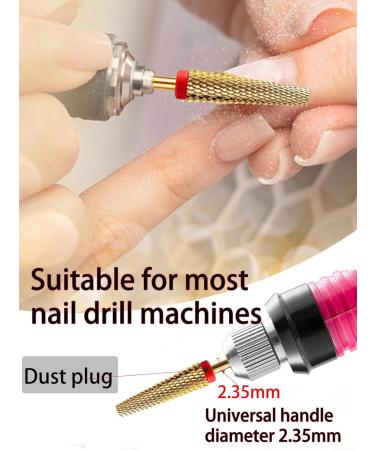 Buy Super Long 5 in 1 Nail Drill Bit - Fine F Two-way Rotation Carbide Tungsten Bits for 3/32 Nail Drill | Professional Acrylic Nail Polishing Tool | International Shipping Available - Buy Online on SooperMarket.com