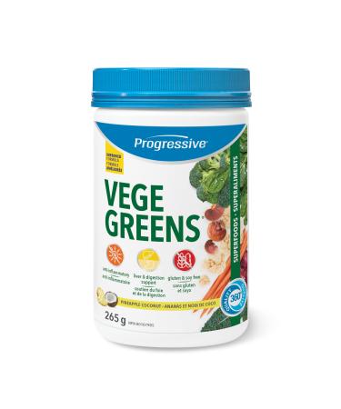 Progressive Vegegreens Pineapple Coconut Flavour 265 g Anti-Inflammatory plus Liver & Digestion Support Pineapple Coconut 265 g