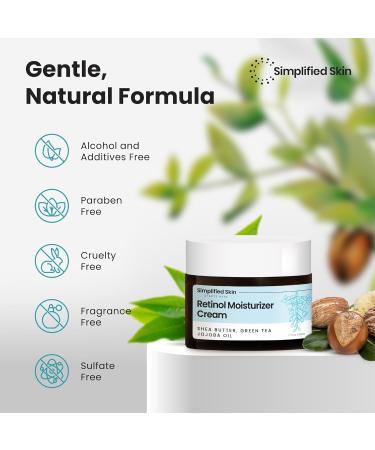 Retinol Cream for Face - 2.5% Anti-Aging Moisturizer with Vitamin E & Hyaluronic Acid | Hydrating Night Cream - 1.7 Oz - Buy Online on SooperMarket.com