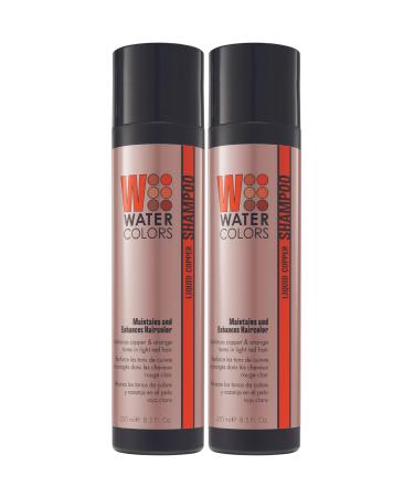Watercolors Semi Permanet Color Depositing Shampoo. Sulfate & Paraben Free to Maintain & Enhance Hair Color 8.5 oz - LIQUID COPPER (2 Count) 8.5 Fl Oz (Pack of 2) LIQUID COPPER