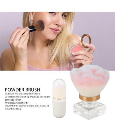 Premium Makeup Brush with Transparent Handle | Capsule Shape | Ideal for Loose Powder & Blush - International Shipping Available - Buy Online on SooperMarket.com