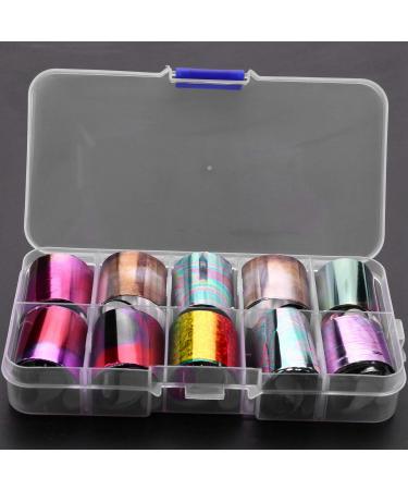 Wispbreeze 10 Grid Nail Star Paste Color Transfer Film UV Gel Nail Sticker Nail Diy Art Decoration 2.5x100cm 17 - Buy Online on SooperMarket.com