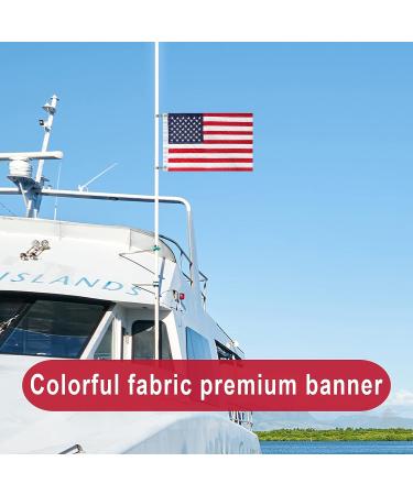 Yafeco U.S. 50 Star Sewn Boat Flag Set | Ensign Yacht Boat Ensign with Sewn Stripes | 12x18 inch - Buy Online on SooperMarket.com