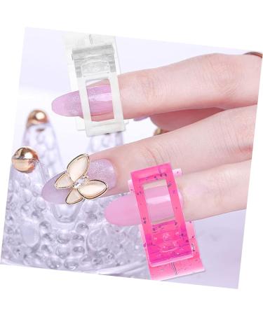 Mikinona Manicure Tools 48 pcs Finger Tip Fixing Clamps and UV Accessories Gel Curve Manicure Quick Poly A Salon Home Kit Tool Pink Nails Forms Clips Art Fixation Pinching Fiberglass 1 count (Pack of 1) White Pinkx4pcs - Buy Online on SooperMarket.com