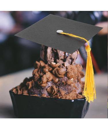 Alipis Graduation Cupcake Toppers 2024 Graduation Cap Cake Topper Class of 2024 Grad Cap Cupcake Pick Congrat Centerpiece Stick for 2024 Graduation Party Cake Decoration Black 30pcs - Buy Online on SooperMarket.com