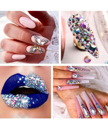 DIY Nails Rhinestones Nail Art Cosmetics Clothes Design Jewels Diamond Accessories Style4 nail rhinestones kit - Buy Online on SooperMarket.com