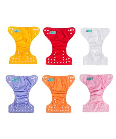 ALVABABY Pocket Newborn Cloth Diapers for Less Than 12pounds 6pcs + 12 Inserts 6SVB05 Snaps 6svb05 6 Count (Pack of 1) - Buy Online on SooperMarket.com