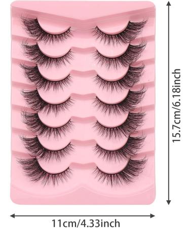 Fake Eyelashes 1 Pack/7 Pairs Fluffy Mink Lashes 3D Natural Look Wispy Eye Lashes Faulse Eyelashes Extension for Eye Makup Mink Lashes Lash Extension False Eyelashes Wispy Eye Lashes - Buy Online on SooperMarket.com
